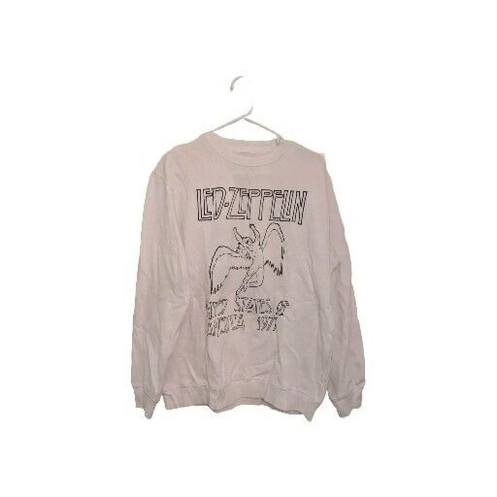 Led Zeppelin Women's Sweatshirt White Size M United States Of America 1977.